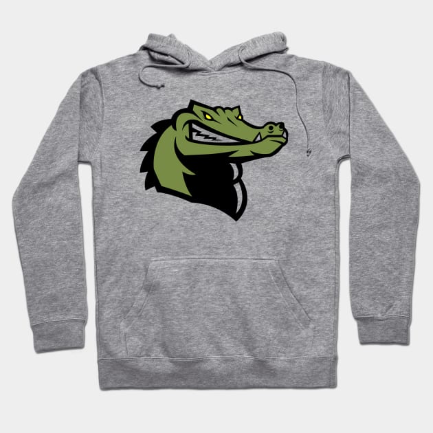 Angry Crocodile Face Logo Hoodie by AnotherOne